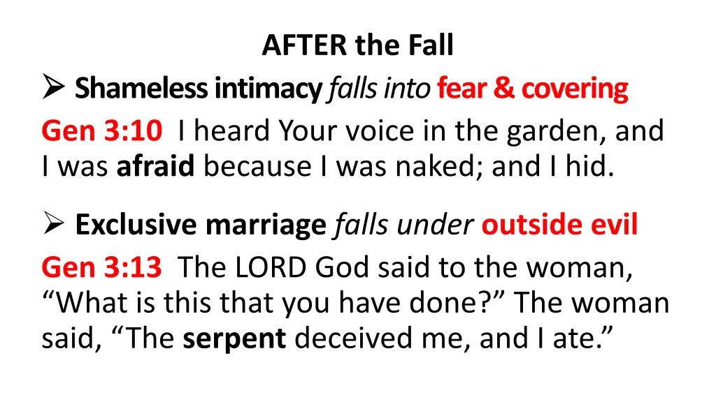 after the fall
