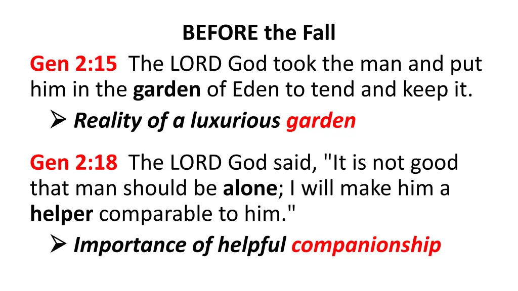 before the fall