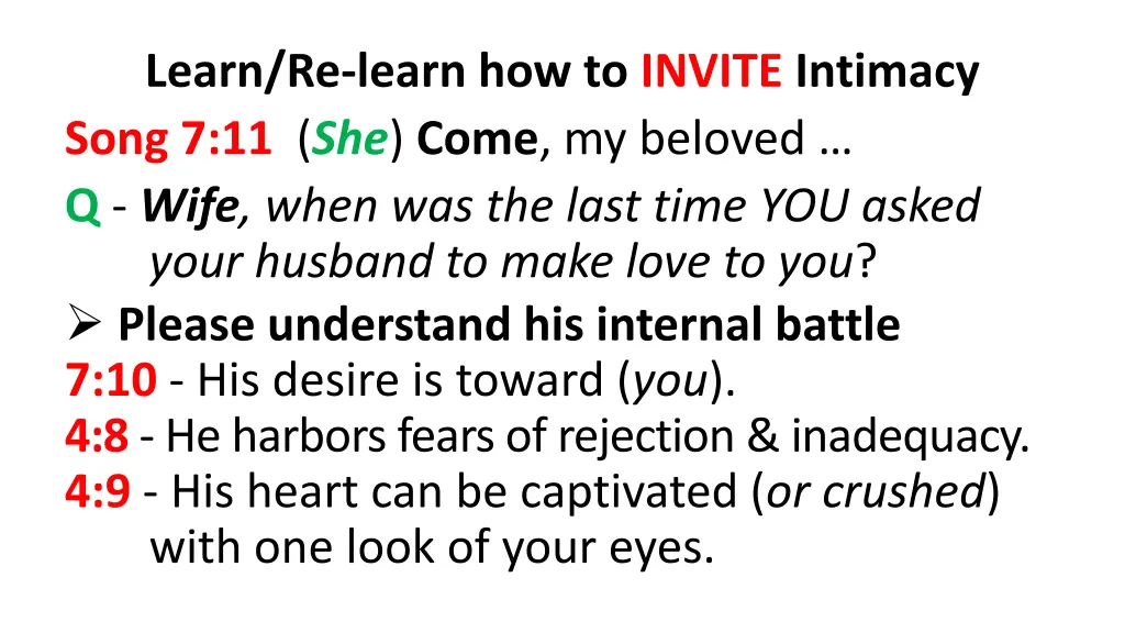 learn re learn how to invite intimacy song