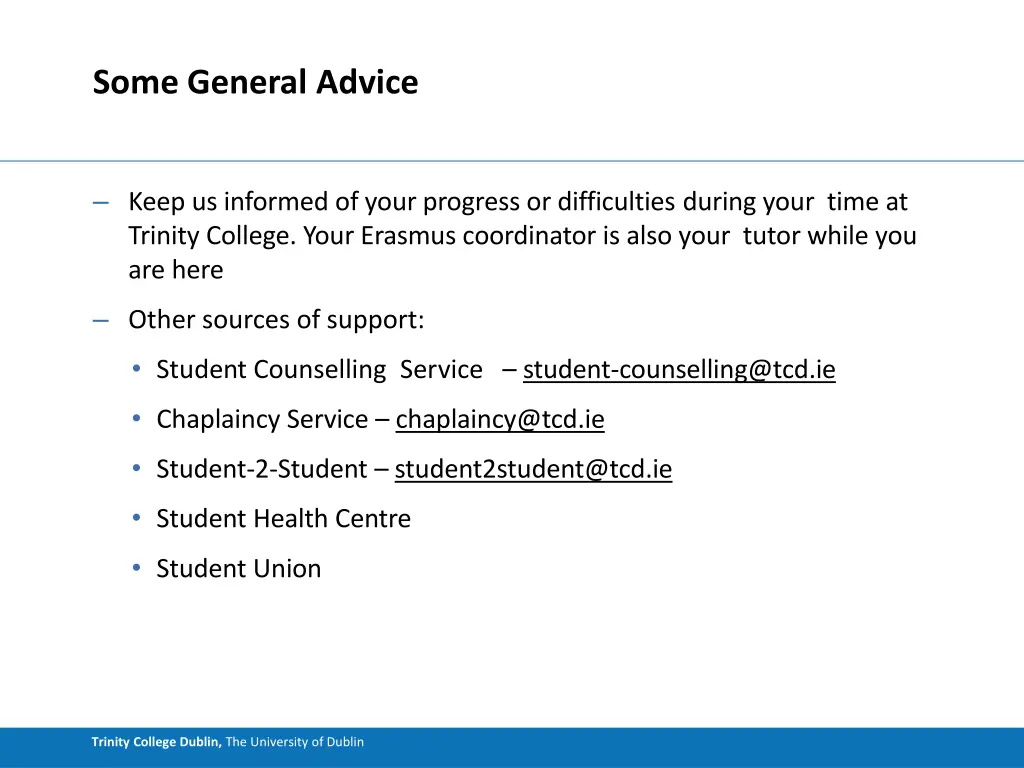 some general advice