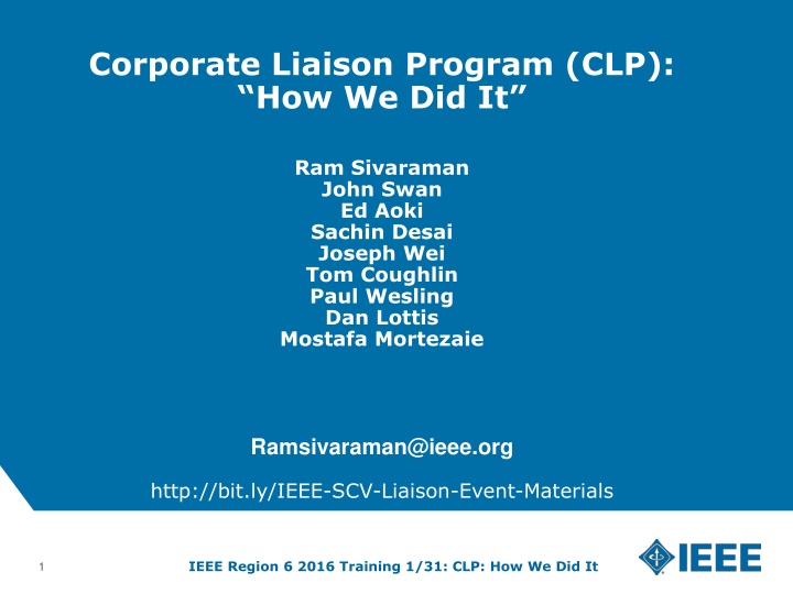 corporate liaison program clp how we did it
