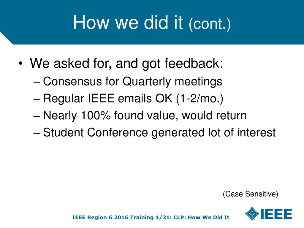 how we did it cont 3