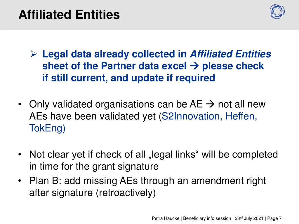 affiliated entities