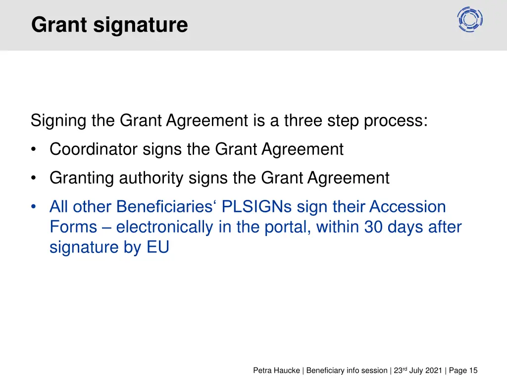 grant signature