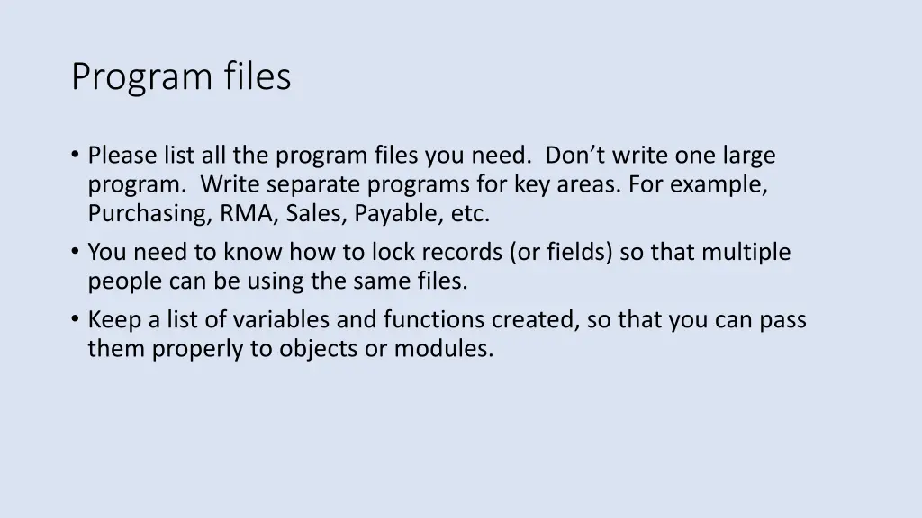 program files