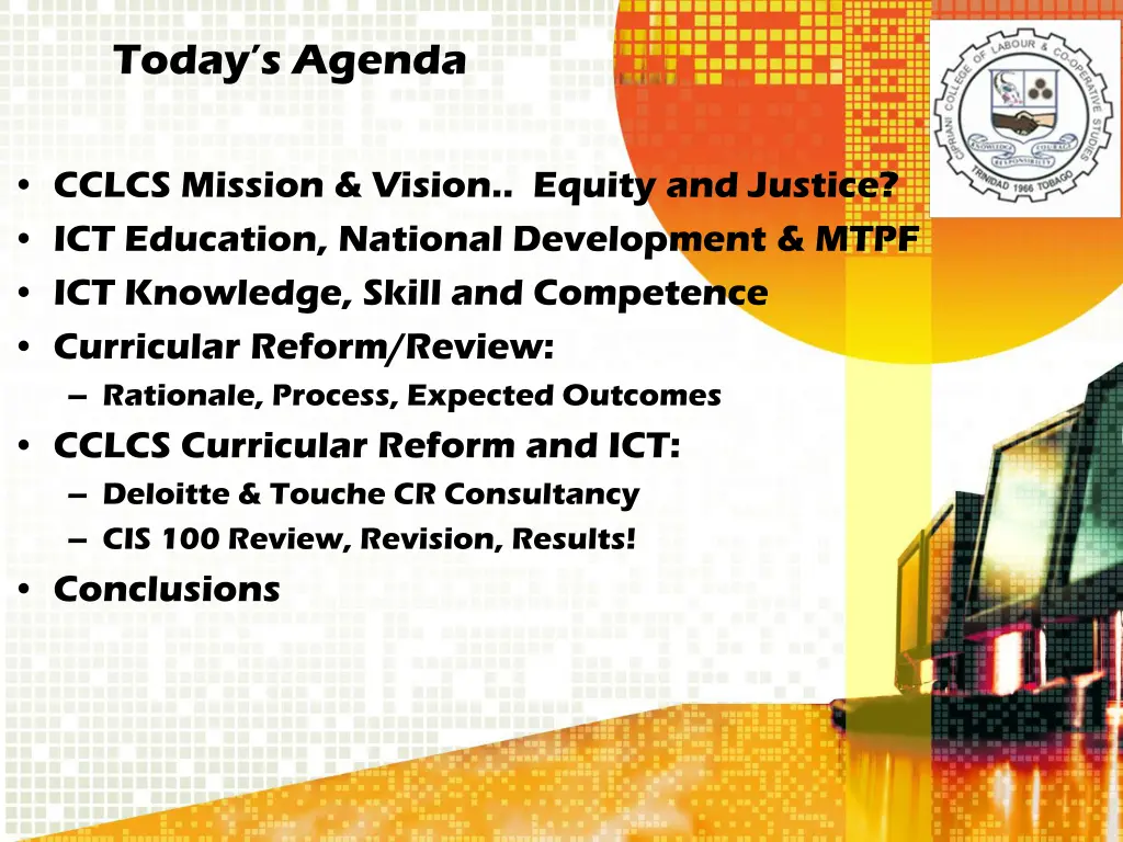 today s agenda