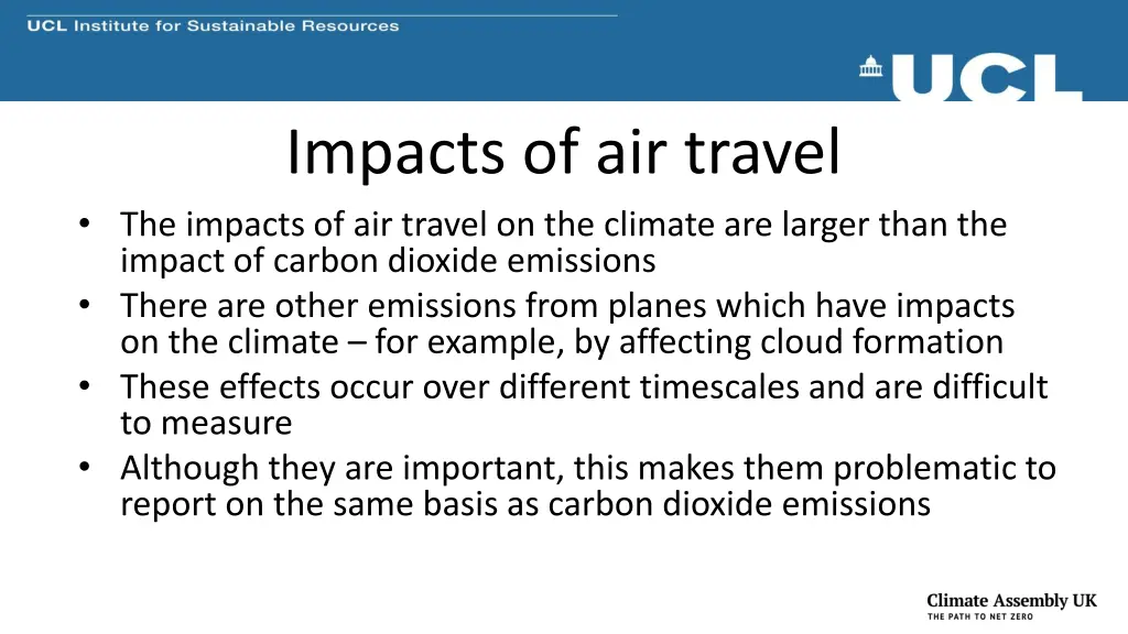 impacts of air travel