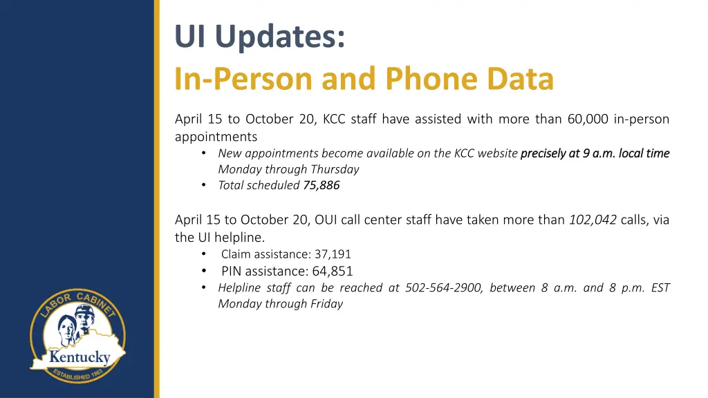 ui updates in person and phone data