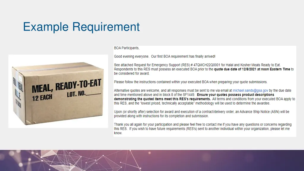 example requirement