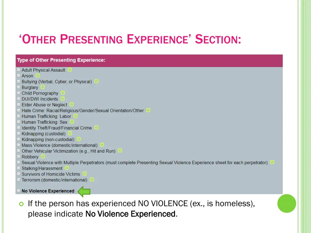 o ther p resenting e xperience s ection 1