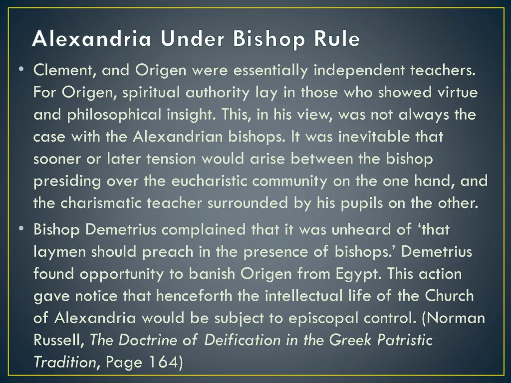 alexandria under bishop rule clement and origen