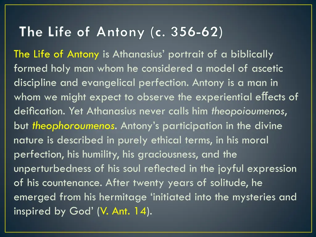 the life of antony c 356 62