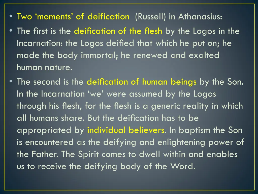 two moments of deification russell in athanasius