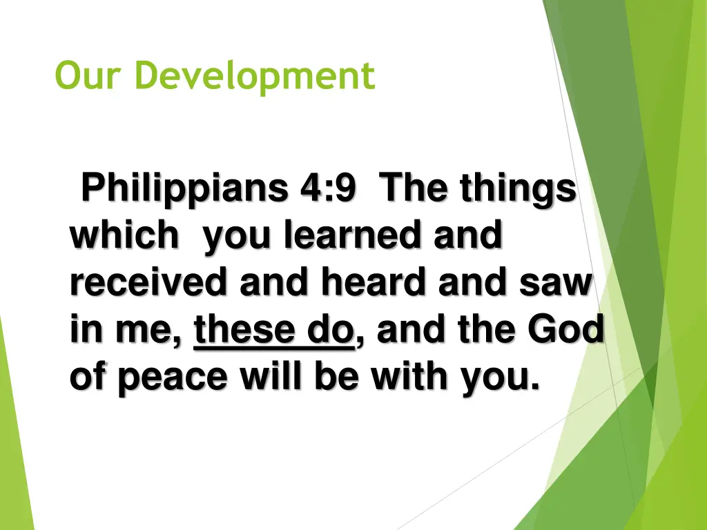 our development 1