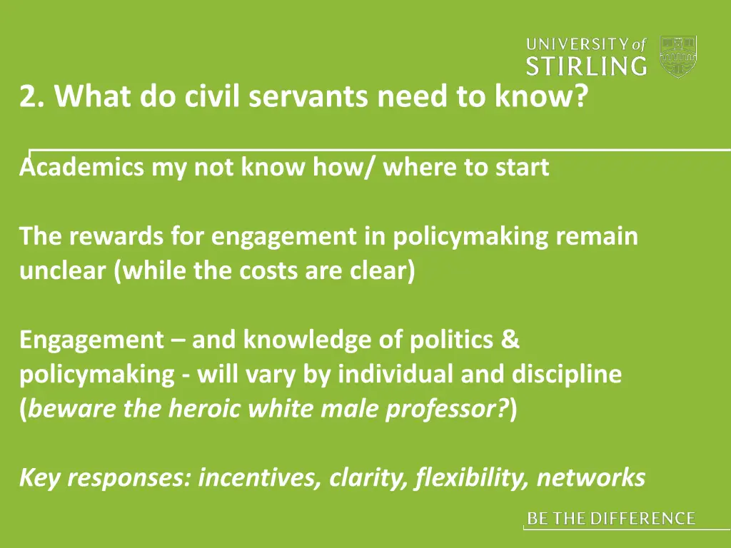 2 what do civil servants need to know