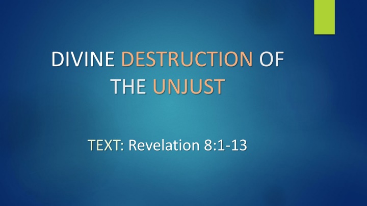 divine destruction of the unjust