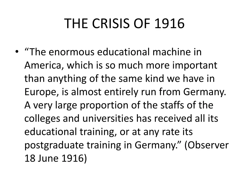 the crisis of 1916