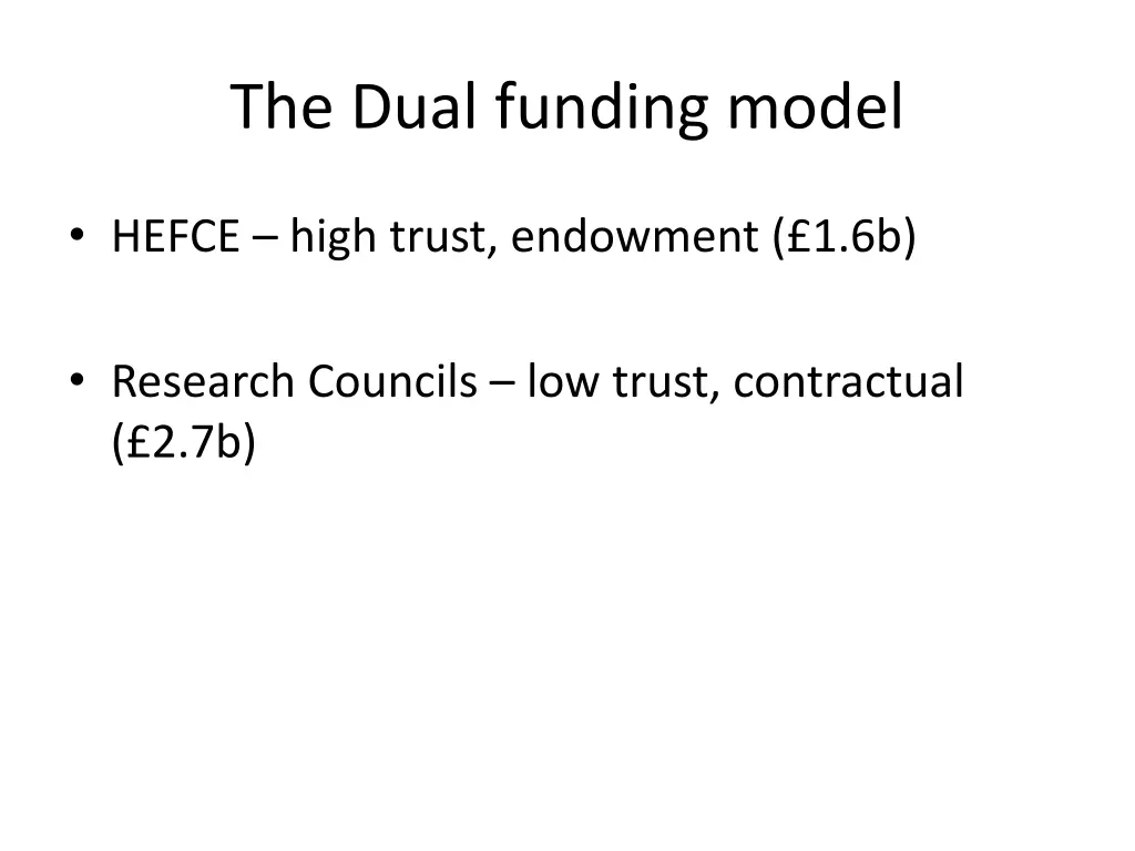 the dual funding model