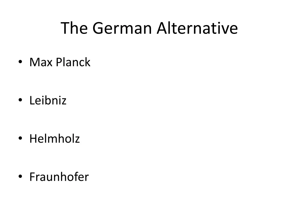 the german alternative