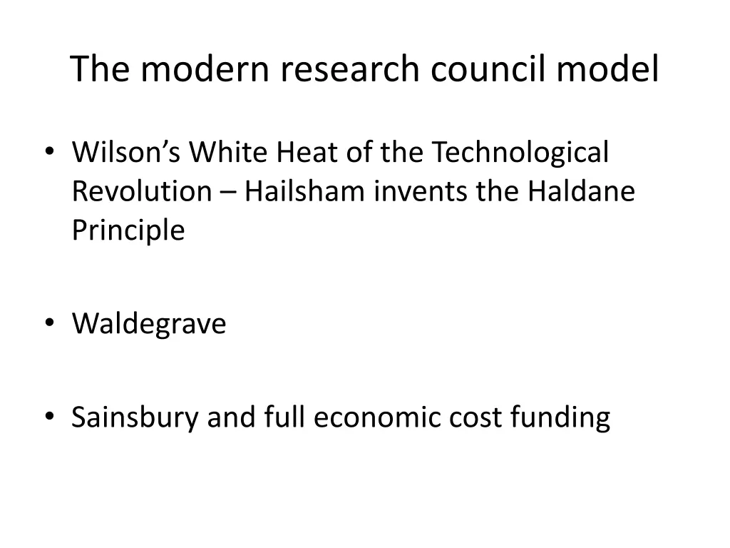 the modern research council model