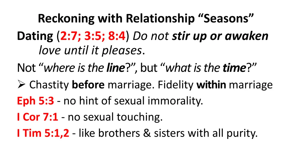 reckoning with relationship seasons dating