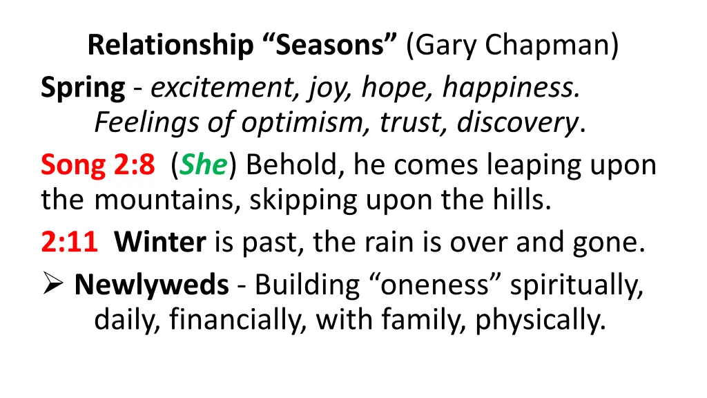 relationship seasons gary chapman spring