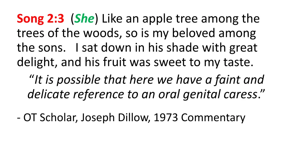song 2 3 she like an apple tree among the trees