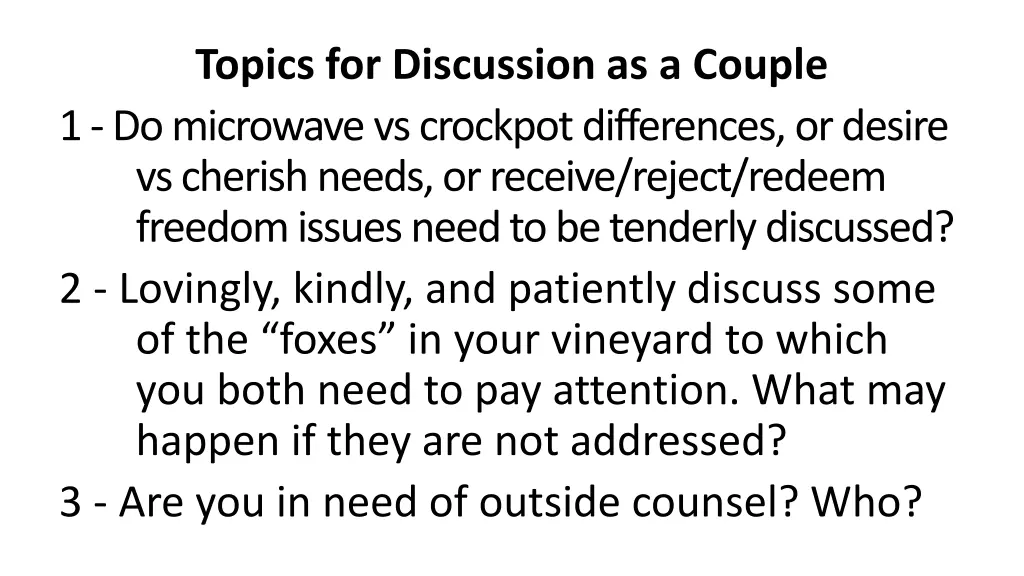 topics for discussion as a couple 1 do microwave
