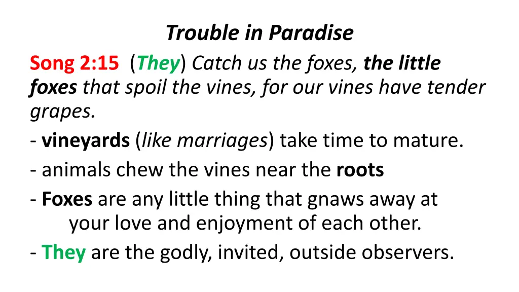 trouble in paradise