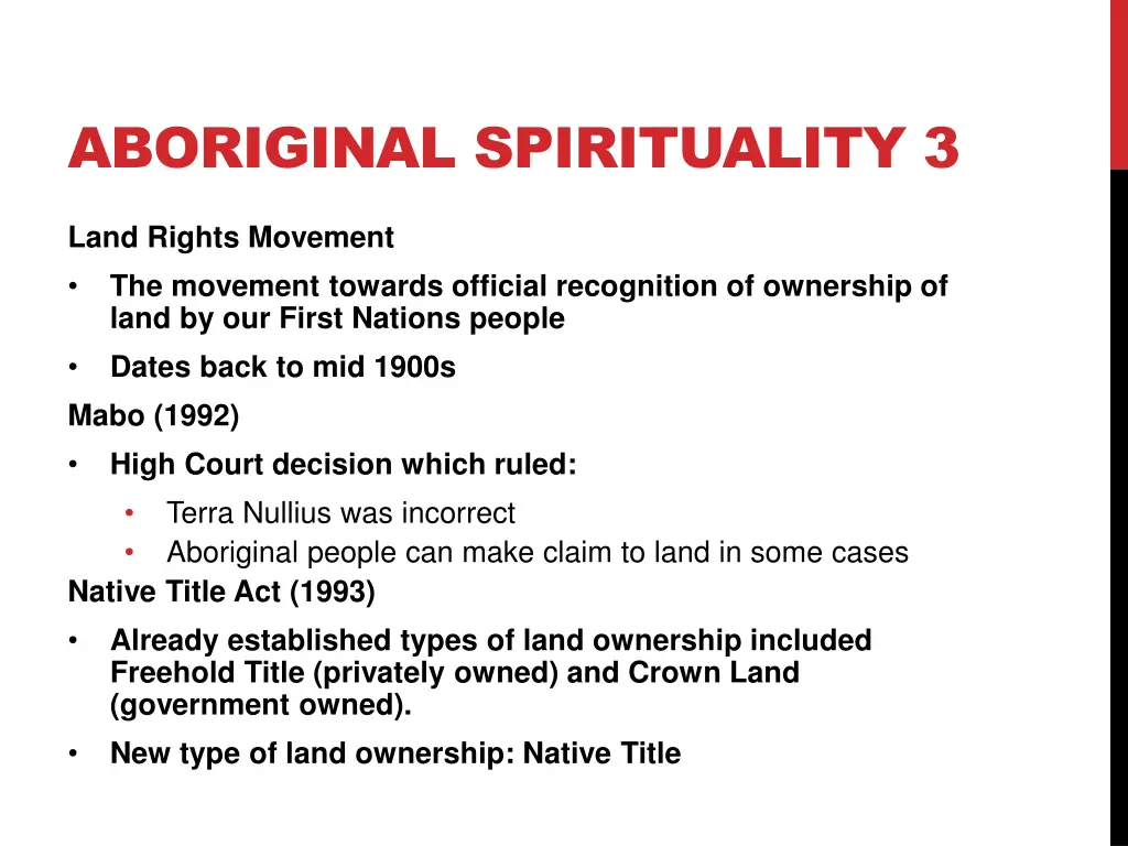 aboriginal spirituality 3 1
