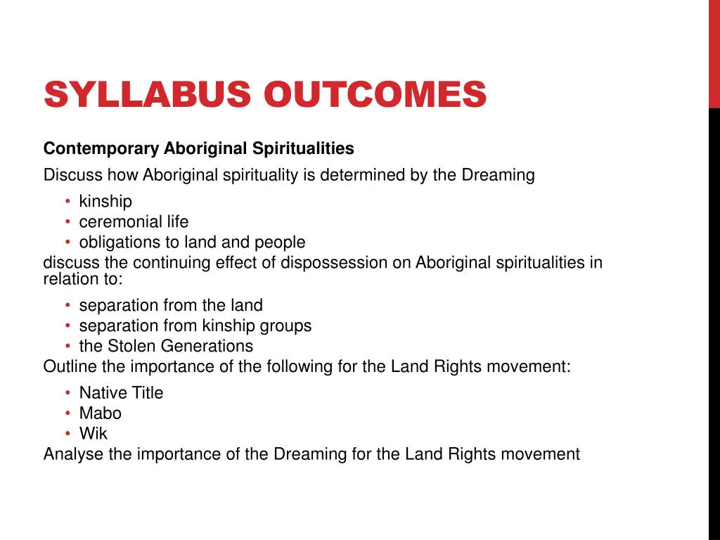 syllabus outcomes