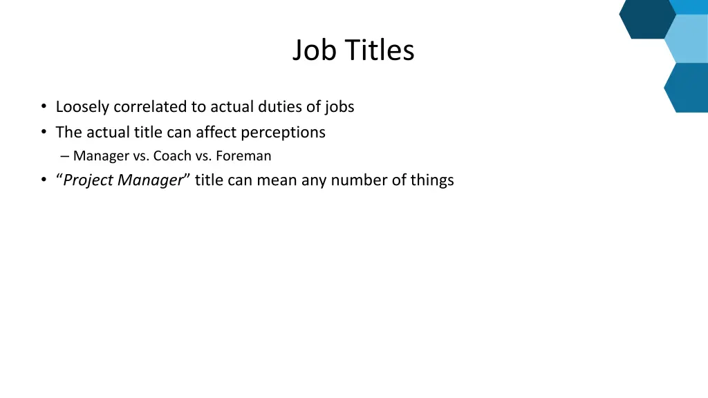 job titles