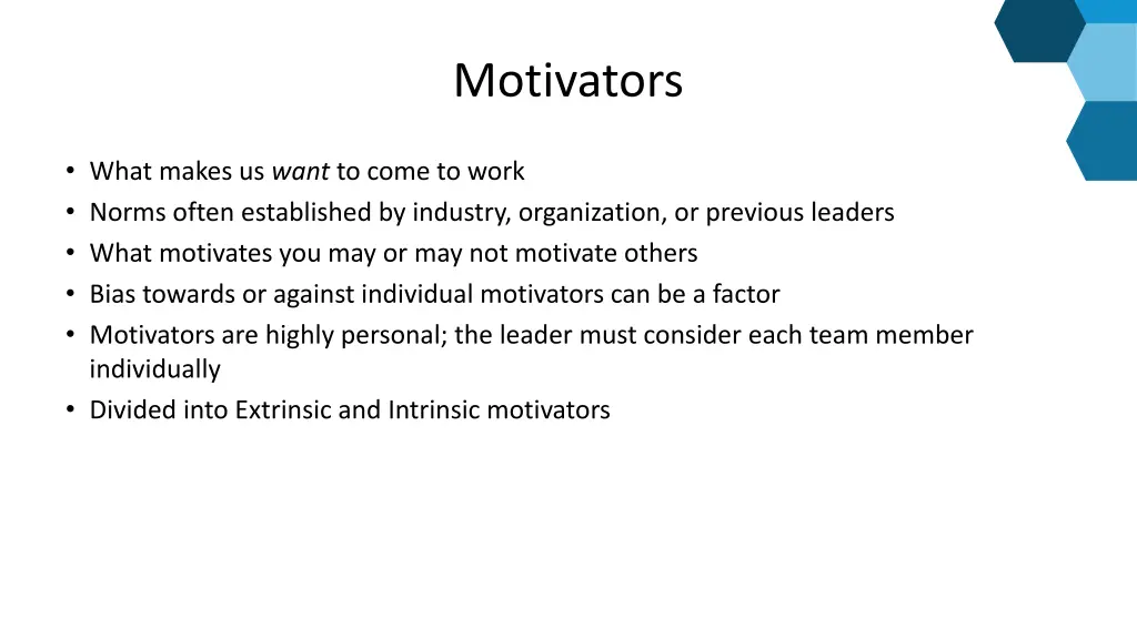 motivators