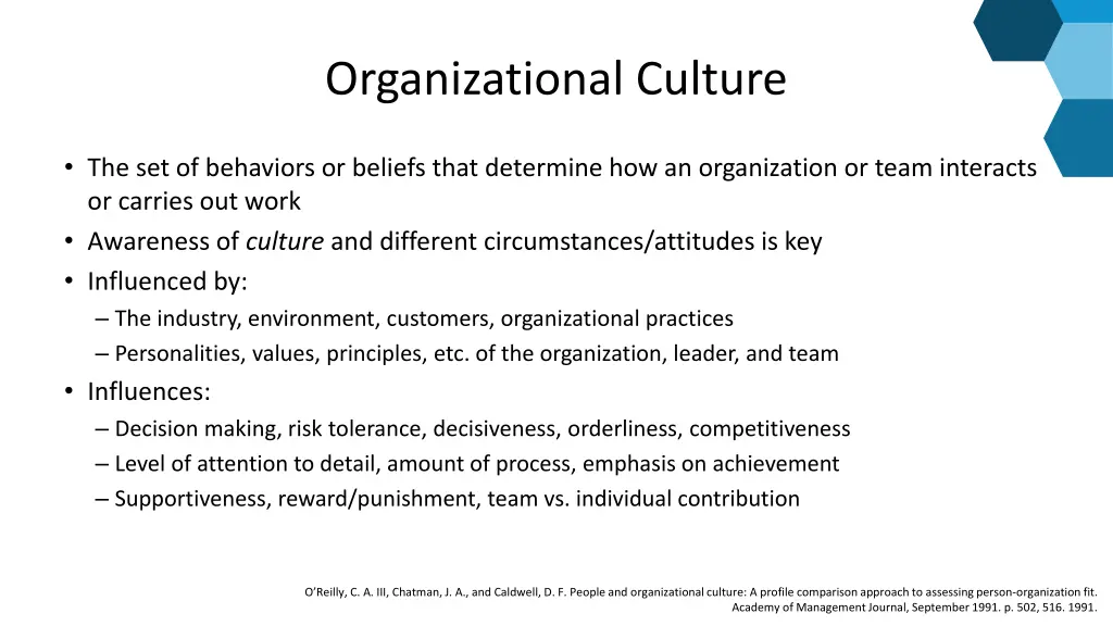 organizational culture
