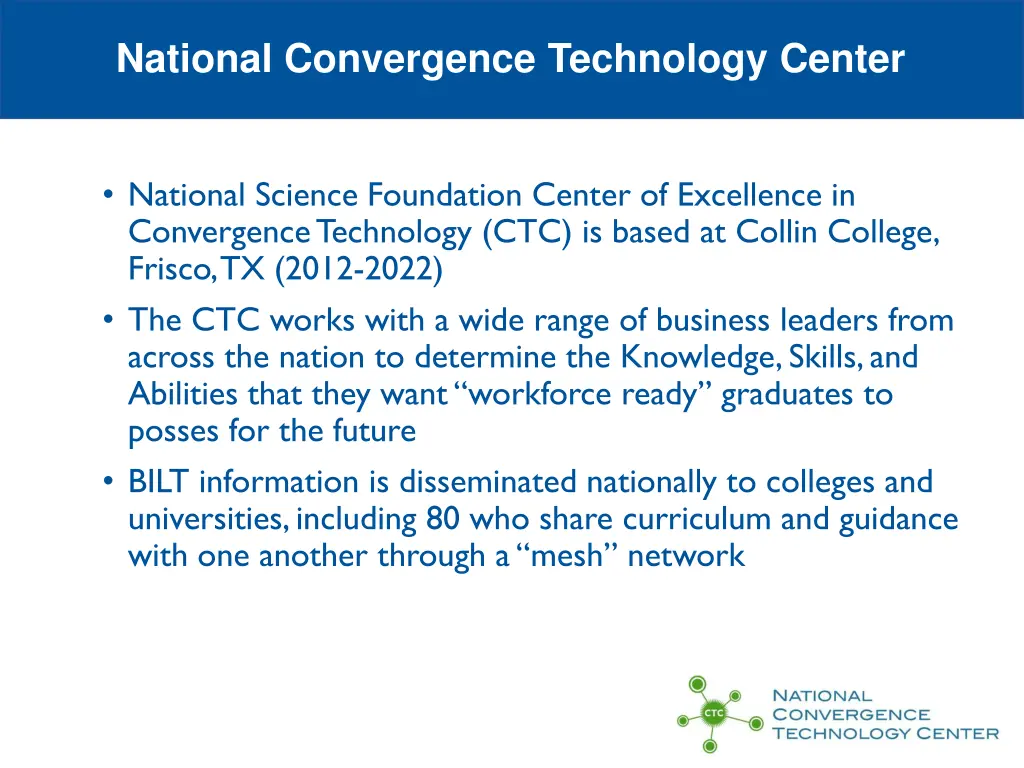 national convergence technology center