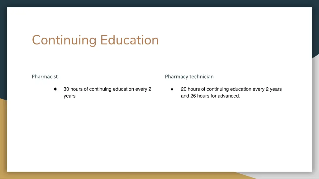 continuing education