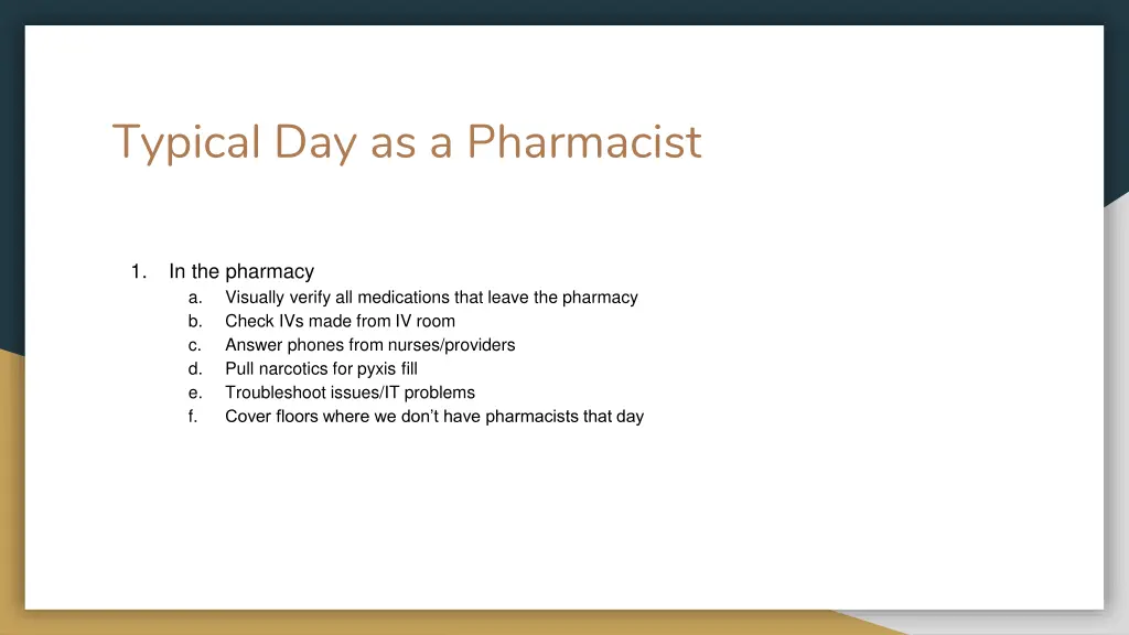 typical day as a pharmacist 1
