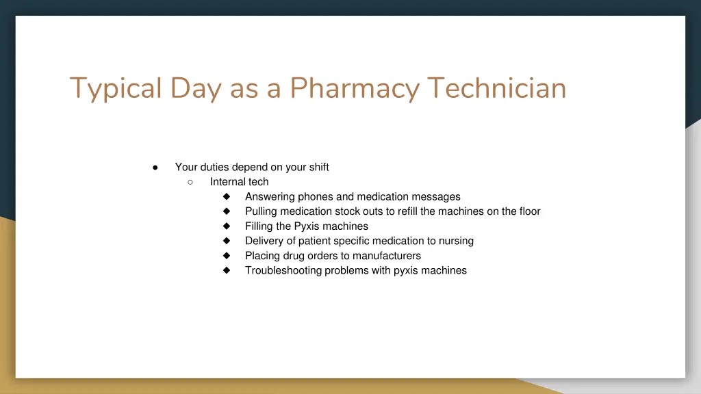 typical day as a pharmacy technician