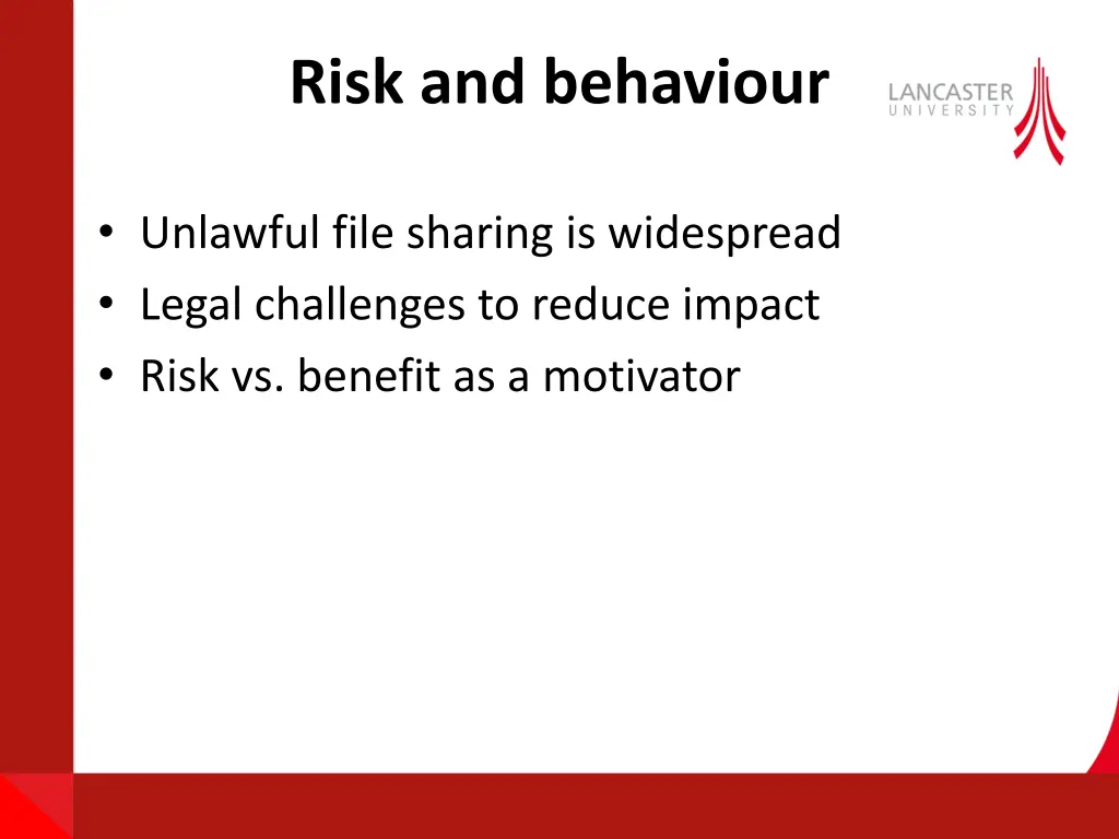 risk and behaviour