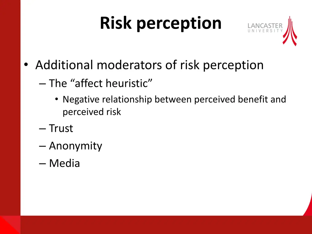 risk perception