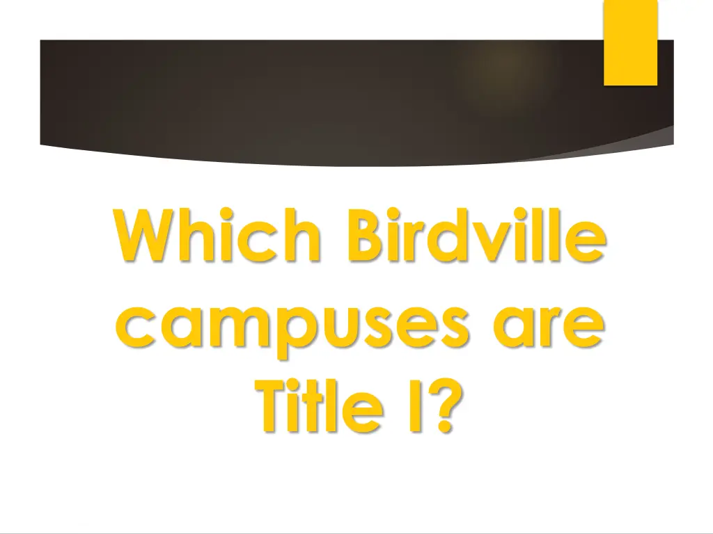 which birdville campuses are title i