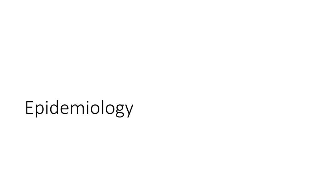 epidemiology