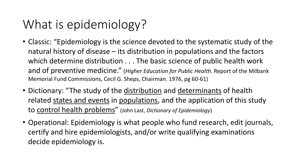 what is epidemiology