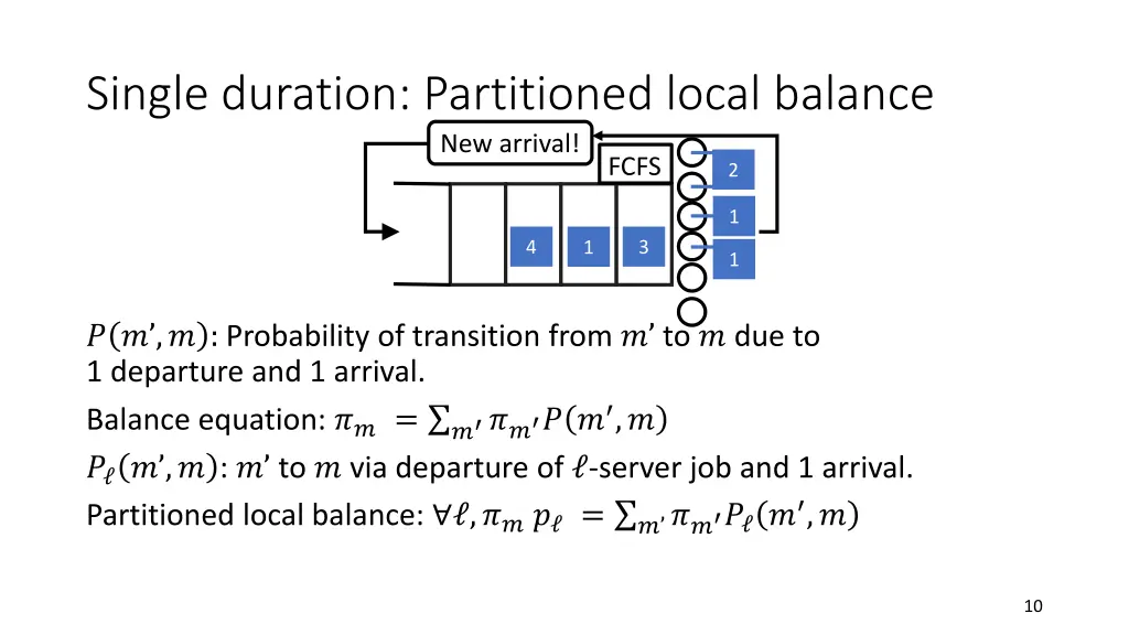 single duration partitioned local balance
