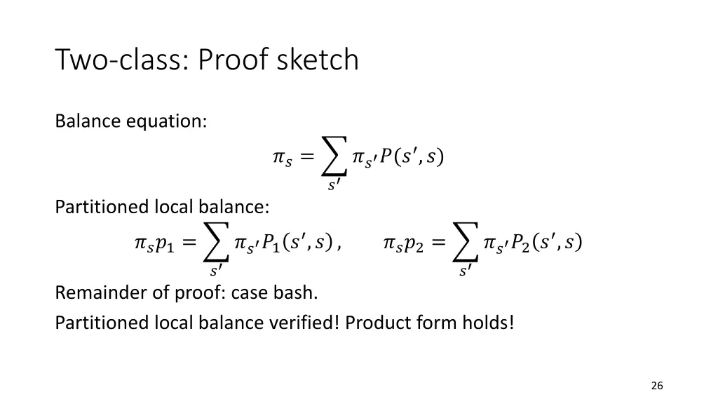 two class proof sketch