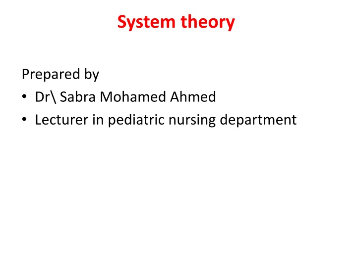system theory