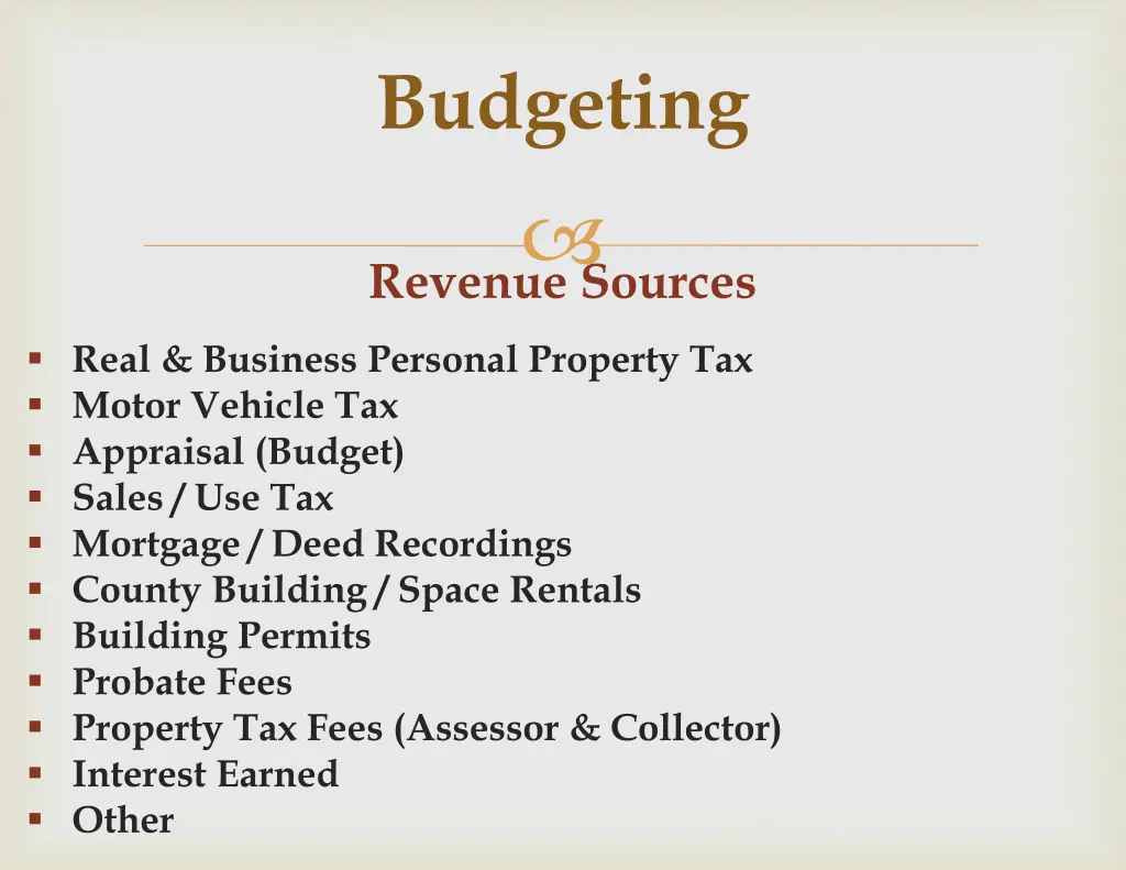 budgeting