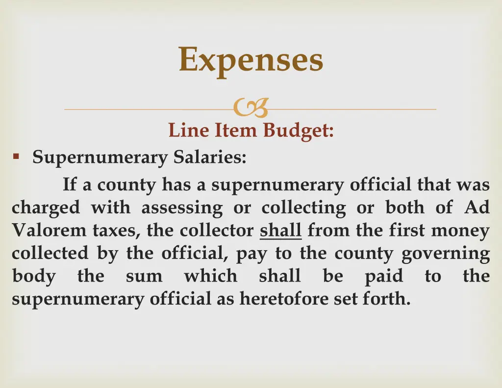 expenses