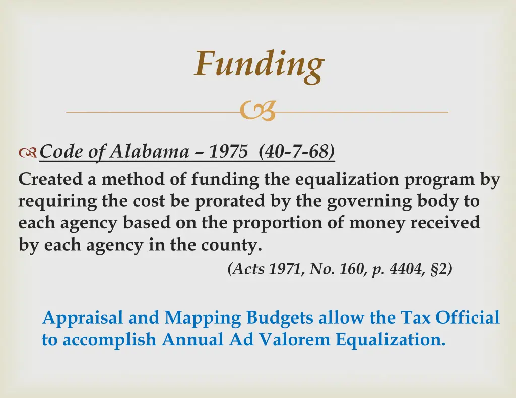funding