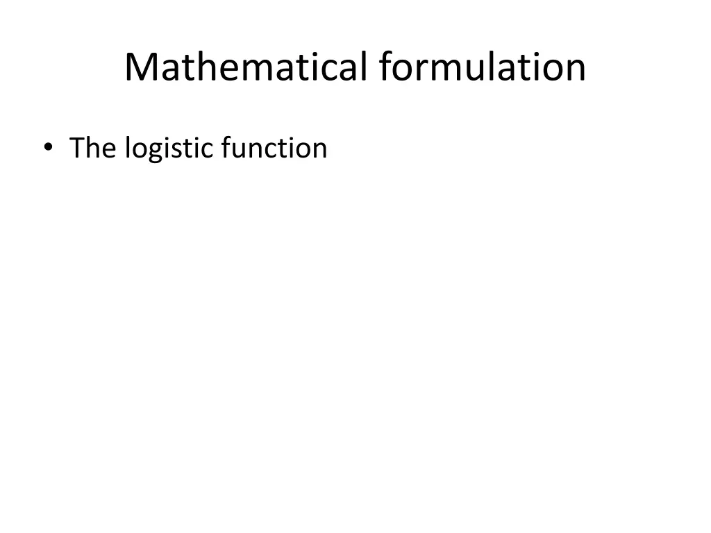mathematical formulation